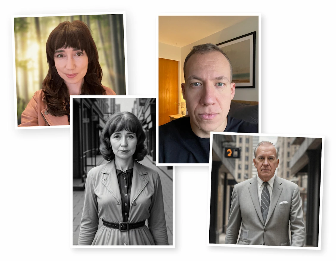 AI Age Generator photo examples