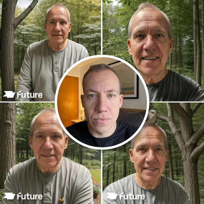 before and after AI Age Generator for Events