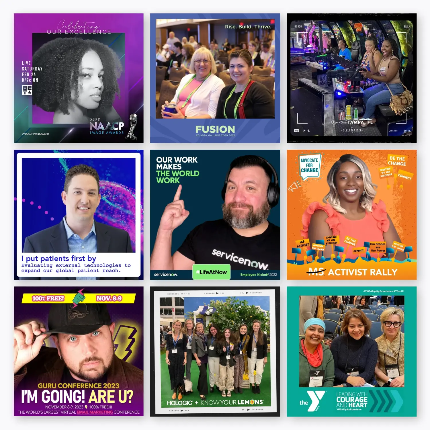 virtual photo booth output examples