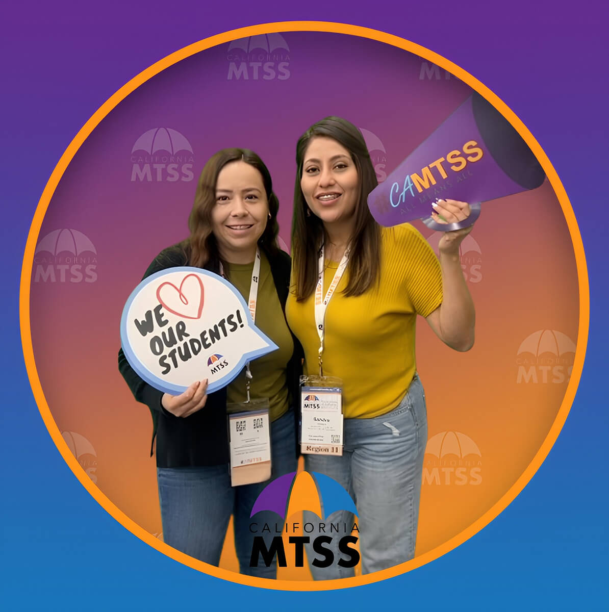 custom branded women in healthcare conference photo booth activation example