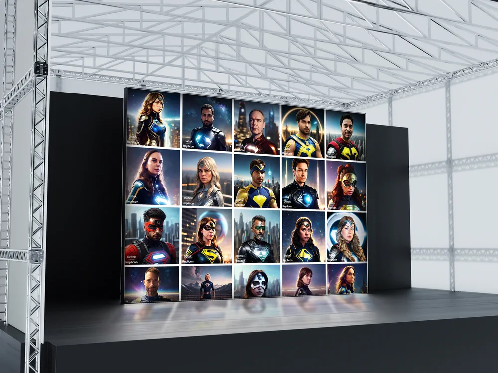 ai photobooth display at event
