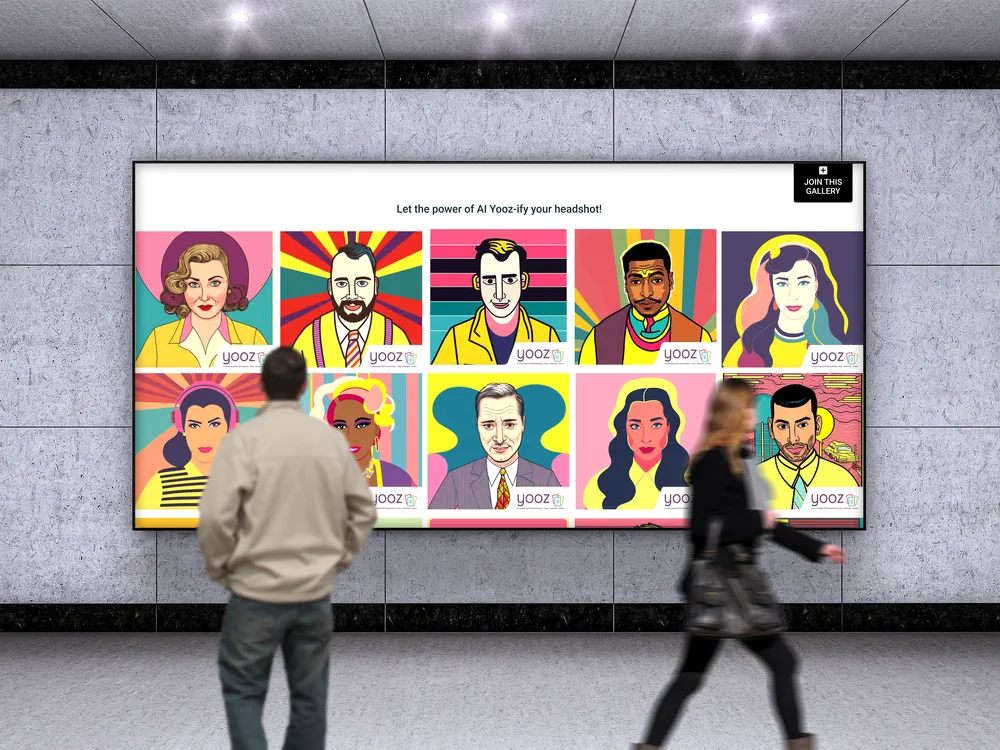 sponsored ai headshot booth examples