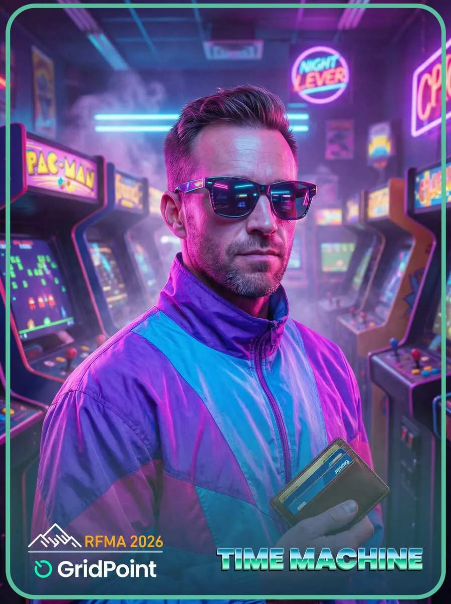 A retro arcade style trading card concept