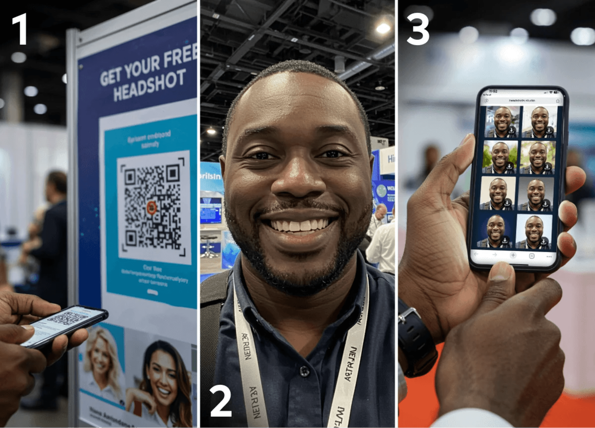 Professional event headshot lounge activation capturing leads through personalized photography experiences