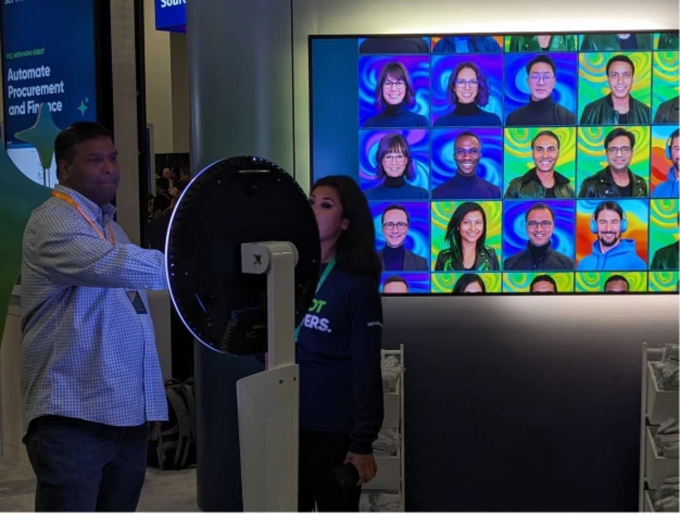 Event attendee photo wall showcasing collective participant engagement at a large-scale conference activation