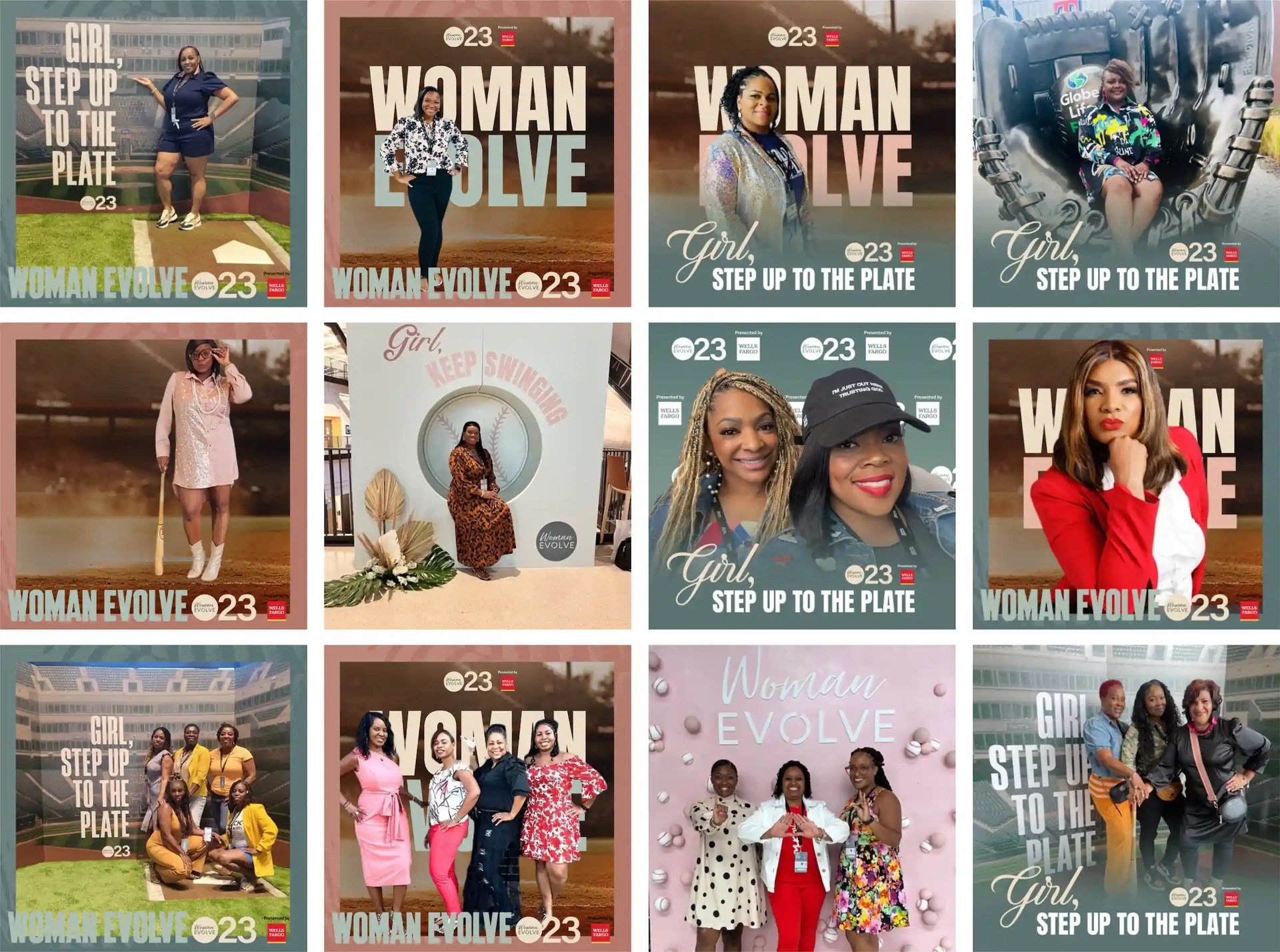 Real Snapbar activation portrait grid from a community/faith-based non-profit event