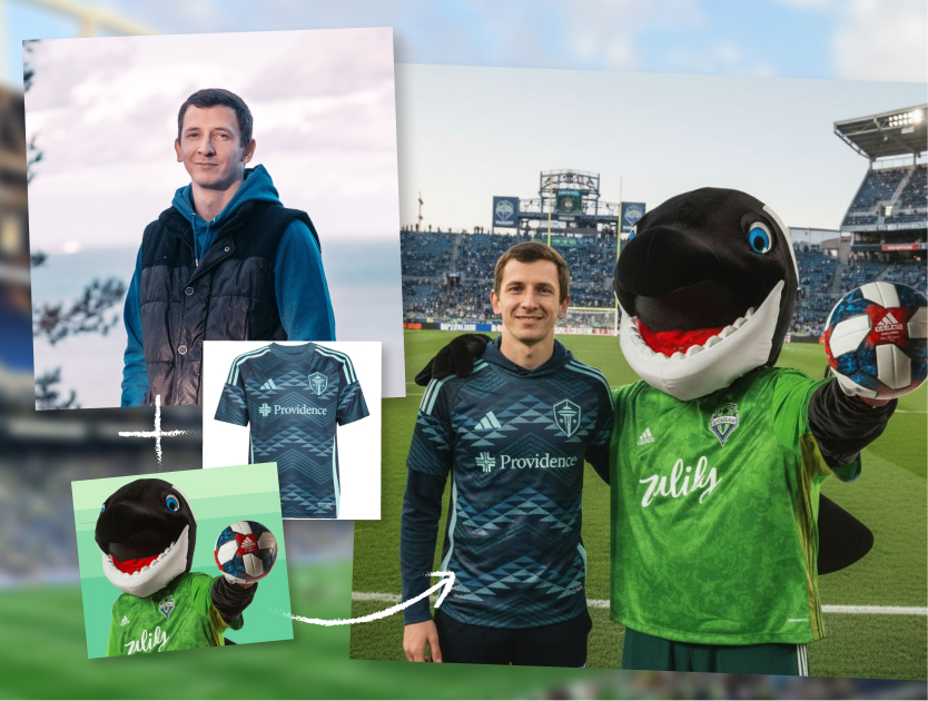 Branded brand activation environment showing a marketing team's in-house activation setup with AI-generated visual outputs and integrated lead capture