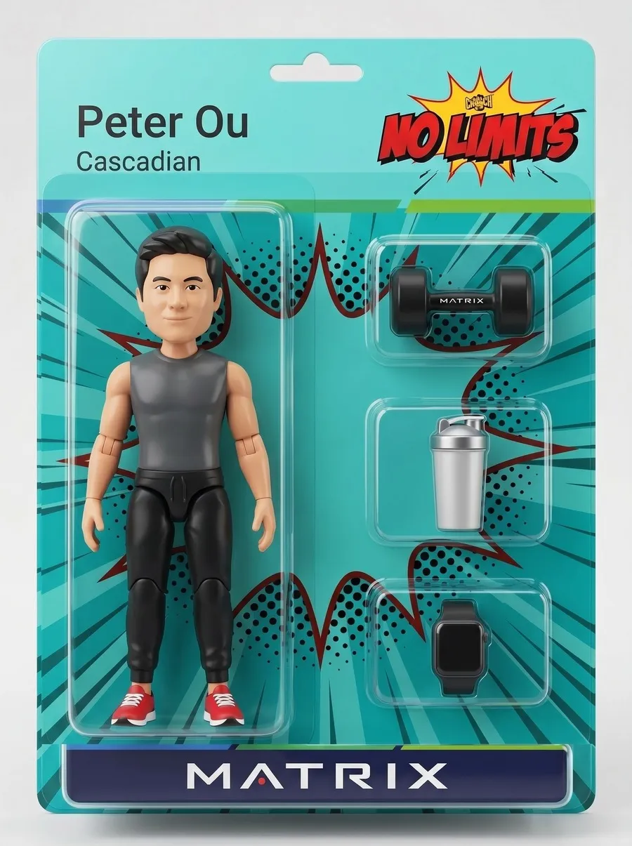 An action figure concept of a guest in toy packaging