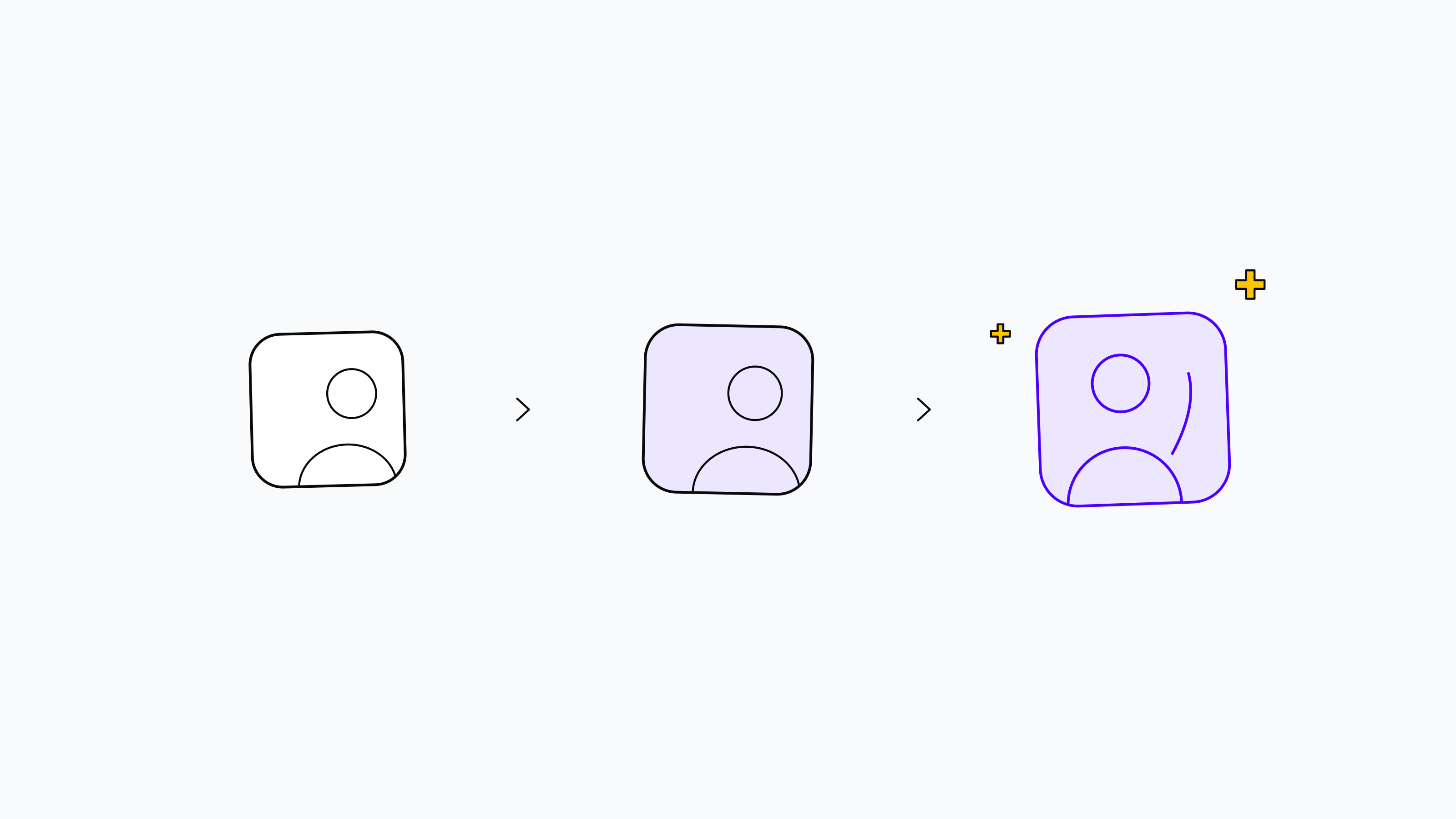 A guest portrait refined in two steps into a finished AI style